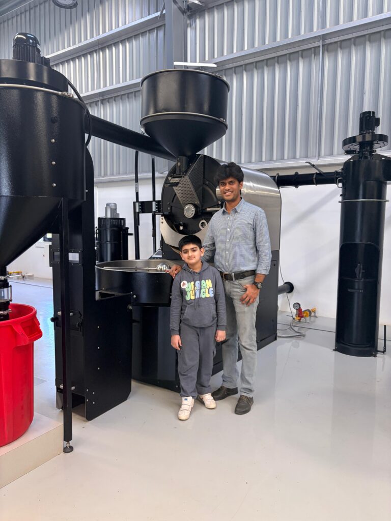 Aditya of brew with aditya with Nandan of Thogarihunkal Estate.